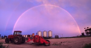 Rainbow over the spader